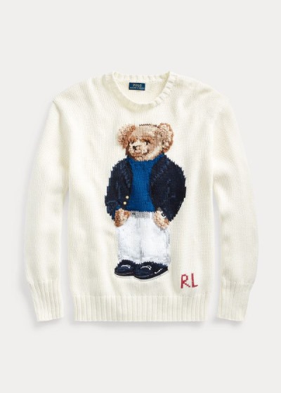 Polo Ralph Lauren Polo Bear Crewneck Striktrøje Dame Danmark (ZKBCG6752)